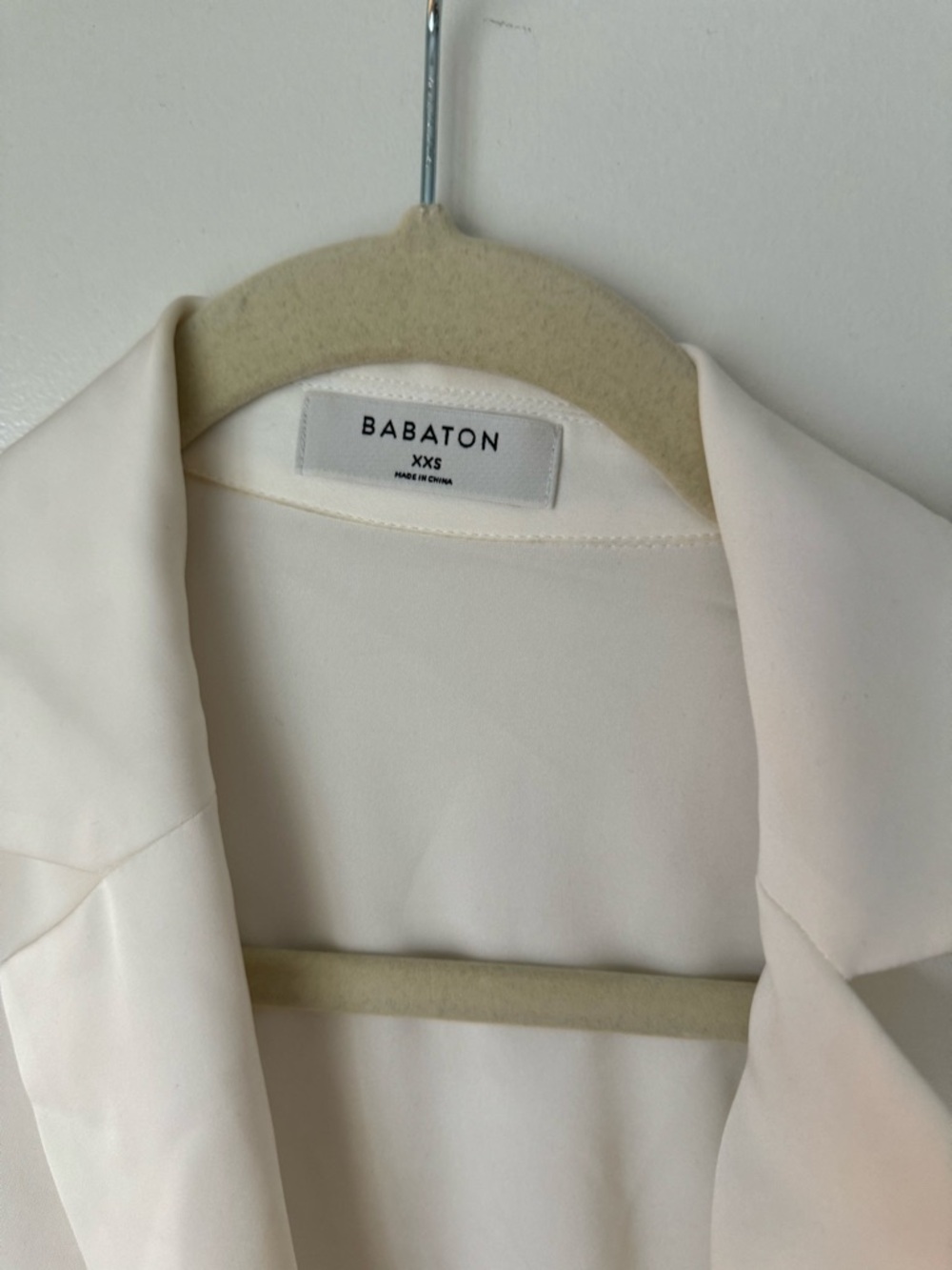 Babaton ACE bodysuit white blouse tie front